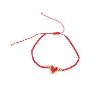 ΓΥΝΑΙΚΕΙΟ ΒΡΑΧΙΟΛΙ ΜΕ ΚΟΚΚΙΝΟ ΣΚΟΙΝΙ MACRAME (B03068PA)