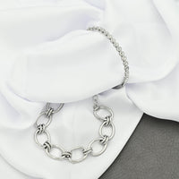 ΣΕΤ ΑΠΟ 2 ΑΤΣΑΛΙΝΑ ΒΡΑΧΙΟΛΙΑ ΣΕ ΑΣΗΜΙ ΧΡΩΜΑ THE STEEL CHOICE  (BSET0010PA)