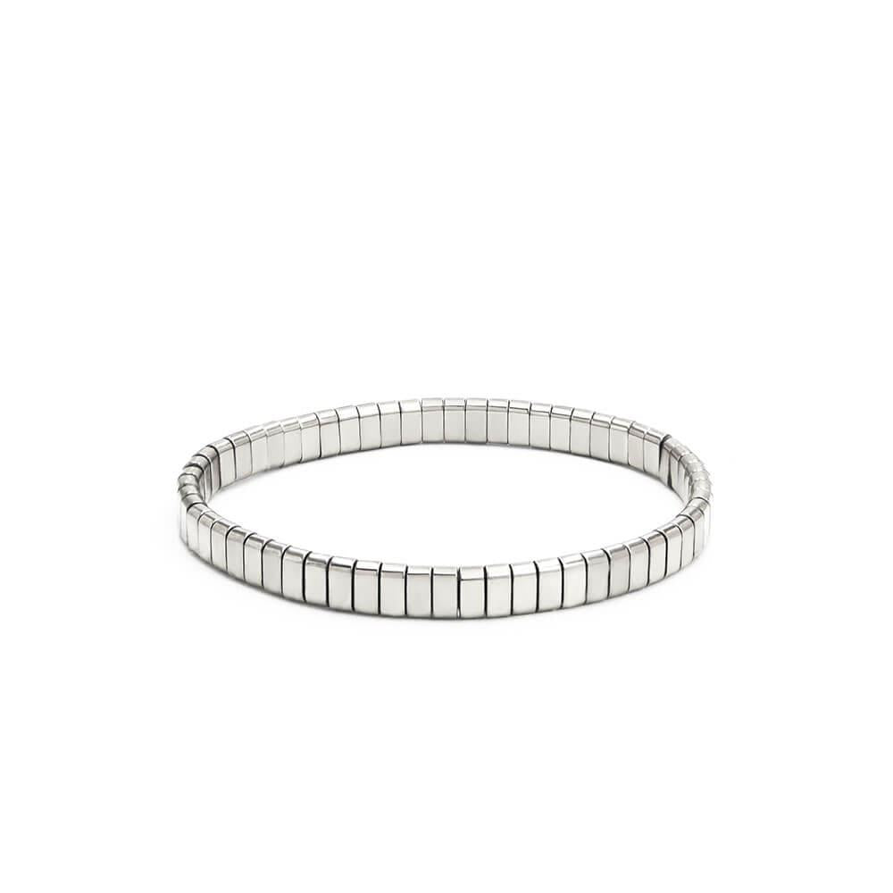 UNISEX ΒΡΑΧΙΟΛΙ ΑΠΟ ΑΙΜΑΤΙΤΗ ΣΕ ΑΣΗΜΙ ΧΡΩΜΑ FASHION JEWELRY (B02970A)
