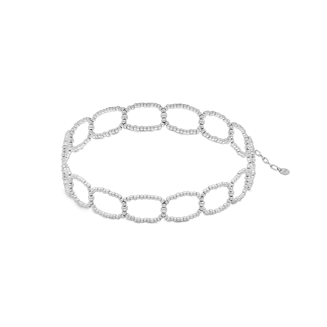 ΓΥΝΑΙΚΕΙΟ CHOKER ΑΤΣΑΛΙΝΟ ΣΕ ΑΣΗΜΙ  ΧΡΩΜΑ THE STEEL CHOICE (K04435PA)