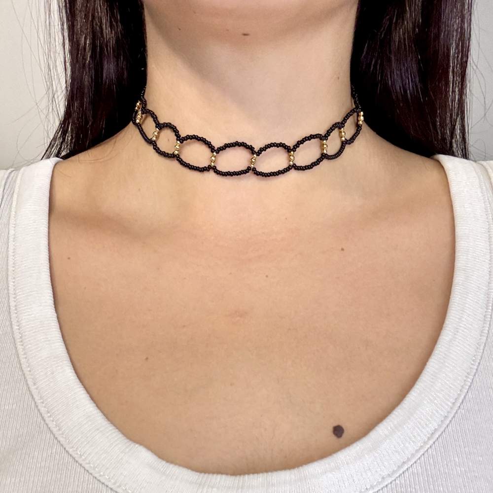 ΓΥΝΑΙΚΕΙΟ CHOKER ΑΤΣΑΛΙΝΟ ΣΕ ΧΡΥΣΟ  ΧΡΩΜΑ THE STEEL CHOICE (K04436PA)