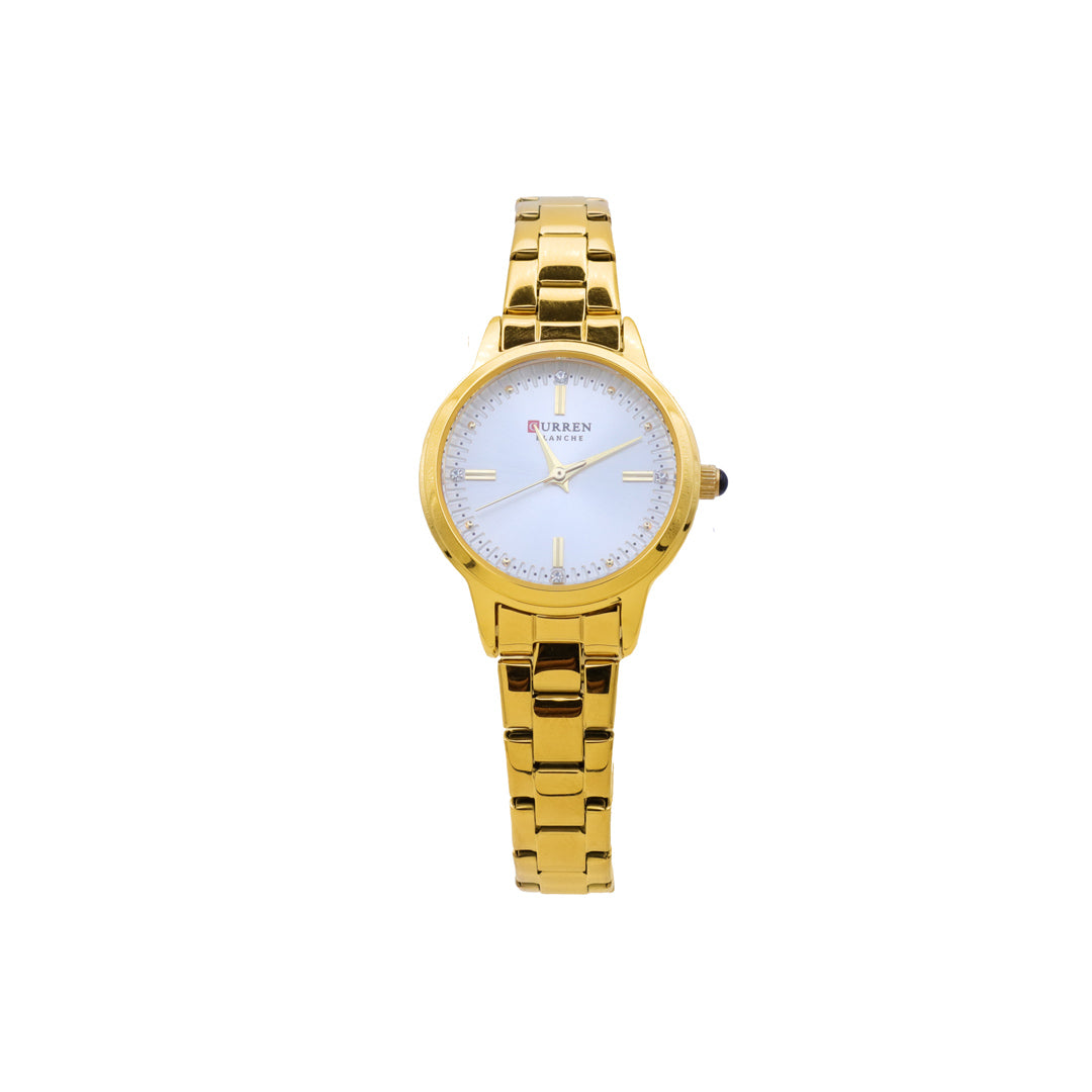 ΓΥΝΑΙΚΕΙΟ ΡΟΛΟΙ ΧΕΙΡΟΣ ΜΕ ΜΠΡΑΣΕΛΕ ΣΕ ΧΡΥΣΟ ΧΡΩΜΑ CURREN (R2088)
